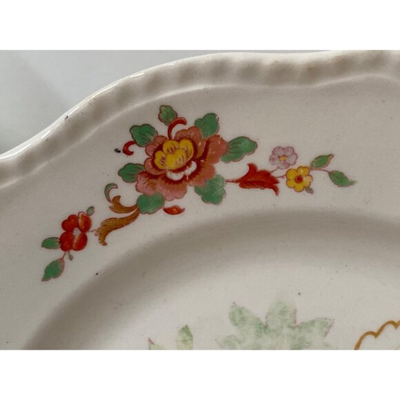 Steubenville Salad Plate Orange Yellow Floral IVORY Replacement Vintage USA - Picture 7 of 12